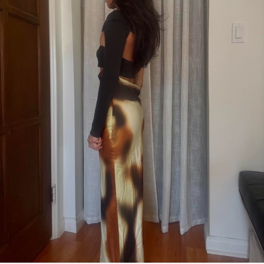 NWT Nanushka Cut Out Maxi Dress with stunning print